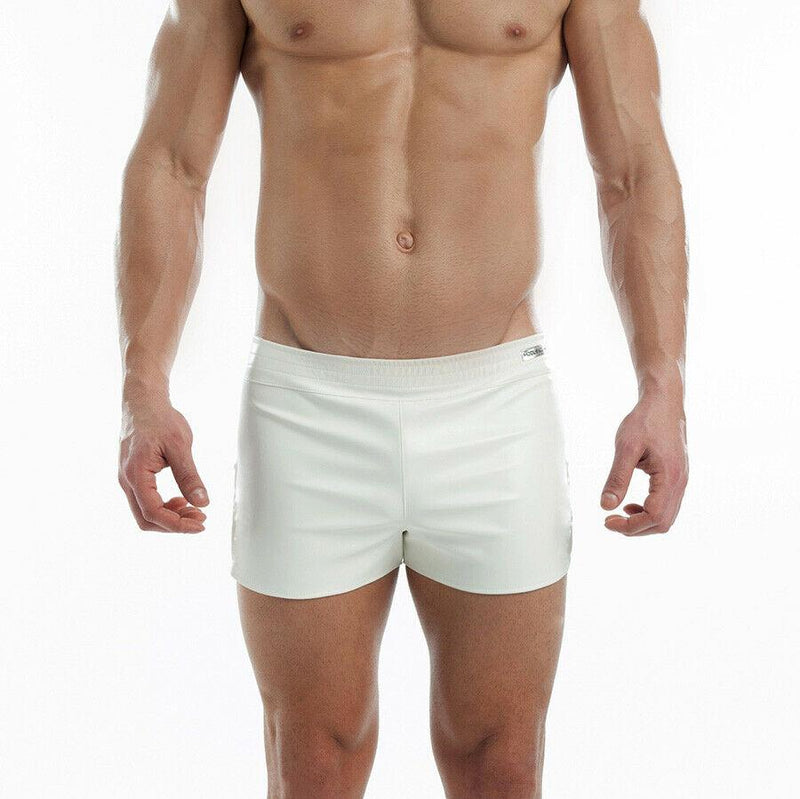 Modus Vivendi Short Leather-Look Shorts White 20561 15 - SexyMenUnderwear.com