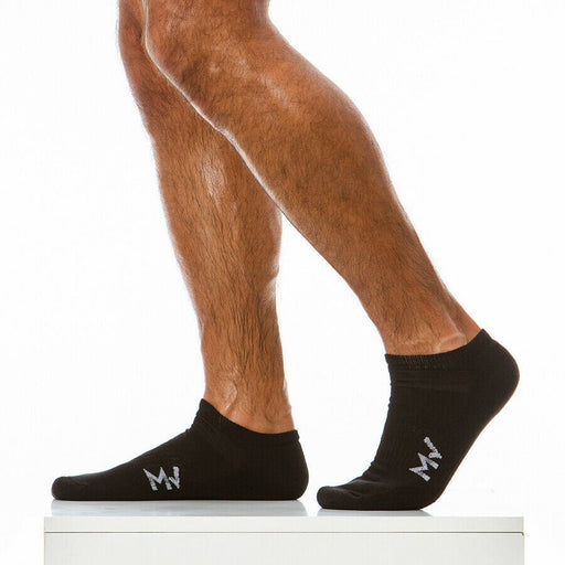 MODUS VIVENDI Sock Cotton Low-Cut Gym Socks Black XS1923 73 - SexyMenUnderwear.com