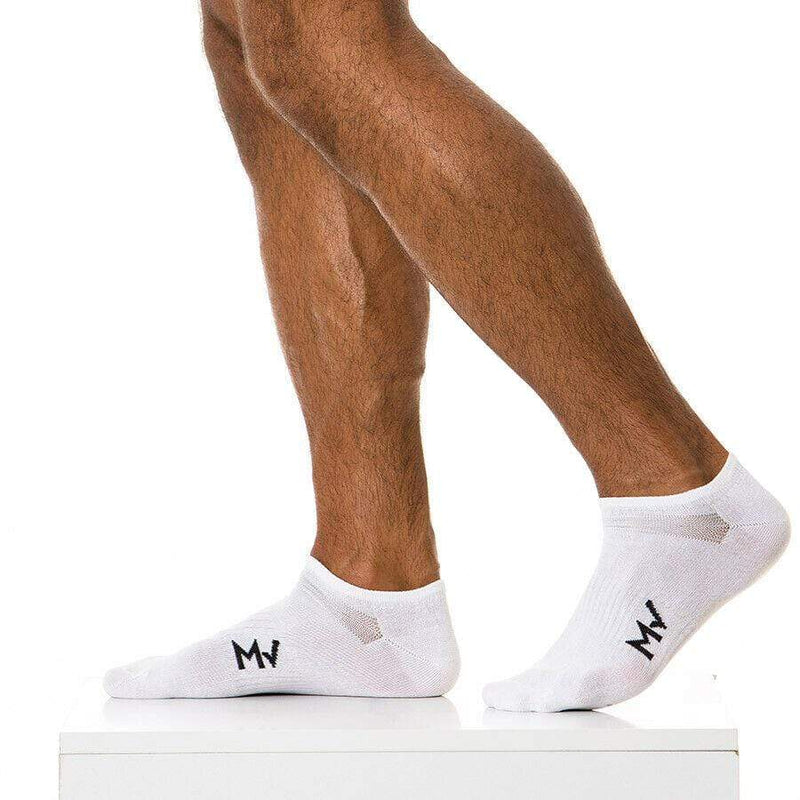 Modus Vivendi Sock Low Cut Gym Socks White XS1818 68B - SexyMenUnderwear.com