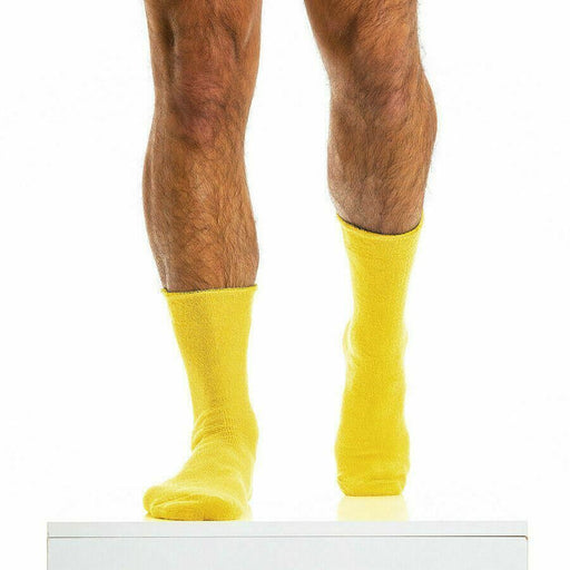Modus Vivendi Sock Towel Line Versatile Cotton Socks Yellow XS2011 62 - SexyMenUnderwear.com