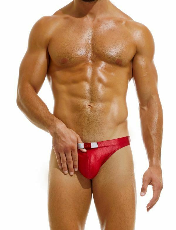 Modus Vivendi Swim-Brief Gordian Knot Low-Cut Swimwear Shiny Red CS2211 67 - SexyMenUnderwear.com