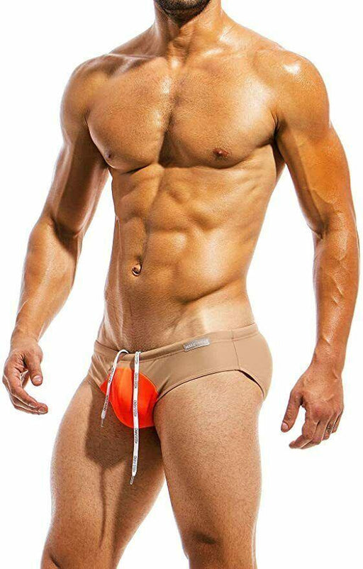 Modus Vivendi Swim-Brief Highlight Swimwear Neon Orange Pouch IS1812 33 - SexyMenUnderwear.com