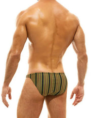 Modus Vivendi Swim-Brief Trapped Low-Cut Swimwear Khaki BS2211 3A - SexyMenUnderwear.com