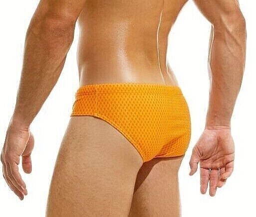 Modus Vivendi Swim-Briefs Cyclops Regular Clasic Fit Swimwear Yellow AS2213 - SexyMenUnderwear.com