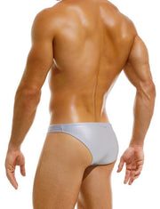 Modus Vivendi Swim Briefs Gordian Knot Low-Cut Swimwear Shiny Silver CS2211 67 - SexyMenUnderwear.com