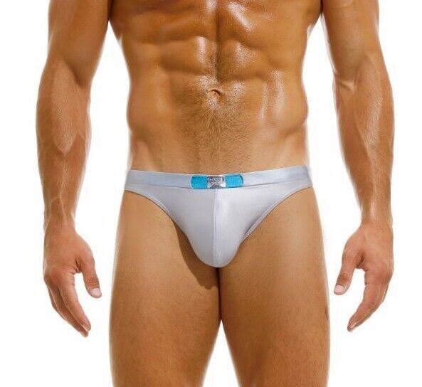 Modus Vivendi Swim Briefs Gordian Knot Low-Cut Swimwear Shiny Silver CS2211 67 - SexyMenUnderwear.com