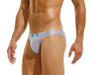 Modus Vivendi Swim Briefs Gordian Knot Low-Cut Swimwear Shiny Silver CS2211 67 - SexyMenUnderwear.com