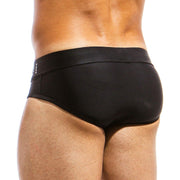 Modus Vivendi Swim-Briefs With Shiny Metallic Cubes Black BS1811 5 - SexyMenUnderwear.com