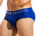 Modus Vivendi Swim-Briefs With Shiny Metallic Cubic Waistband Blue BS1811 2A - SexyMenUnderwear.com