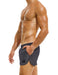 Modus Vivendi Swimwear Dark Jogging Cut Woven Swim-Shorts Mesh Silver GS2231 - SexyMenUnderwear.com