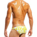 Modus Vivendi Swimwear Polkadot Low Cut Brief Swimsuit Yellow Ks1811 19 - SexyMenUnderwear.com