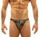 Modus Vivendi Swimwear Trapped Low Cut Swim-Brief Camo Khaki BS2211 3A - SexyMenUnderwear.com