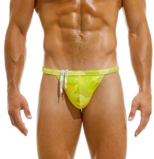 Modus Vivendi T-String Swimwear Candy Camo Green Swim Thong DS2211 78 - SexyMenUnderwear.com