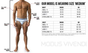 Modus Vivendi Tanga Brief Glam Sparkle Lurex Fashion Yarns Steel Blue 10013 34 - SexyMenUnderwear.com