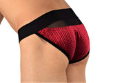 Modus Vivendi Tanga Brief Mesh Tiffany's Velvet Briefs Red Wine 12013 29 - SexyMenUnderwear.com