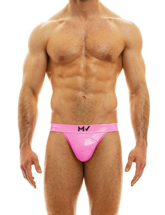 Modus Vivendi Tanga Brief Viral Vinyl Tight Fit Neon Pink 08012 - SexyMenUnderwear.com