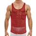 Modus Vivendi Tank Mesh Knitted Luxury Yarns Armor Tank Top Red 01031 54 - SexyMenUnderwear.com