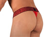Modus Vivendi Thong Exclusive Soft Velvet T-String Red 22216 21B - SexyMenUnderwear.com