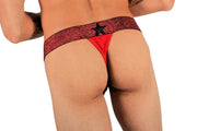 Modus Vivendi Thong Exclusive Soft Velvet T-String Red 22216 21B - SexyMenUnderwear.com