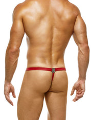 Modus Vivendi Thong Leather Legacy Pouch Leather-Look Thongs Red 11117 57 - SexyMenUnderwear.com