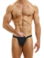 MODUS VIVENDI Thong Muslin T-String With Double Layered Pouch Black 36 - SexyMenUnderwear.com