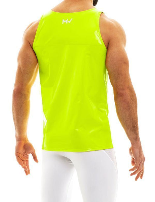 Modus Vivendi Tight Fit Tank Top Viral Vinyl Loud Lavish Neon Yellow 08031 - SexyMenUnderwear.com