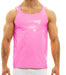 Modus Vivendi Tight Fit Tank Top Viral Vinyl Shiny Neon Pink 08031 - SexyMenUnderwear.com