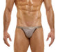 Modus Vivendi Unexpected Tanga-Brief Knitted Shiny Camel Brown 12115 58 - SexyMenUnderwear.com