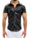 Modus Vivendi Vegan Leather-Look Muscle Shirt Black 20541 - SexyMenUnderwear.com