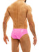 MODUS VIVENDI Viral Vinyl Briefs Fashion Lavish Large Waistband Pink Neon 08015 - SexyMenUnderwear.com