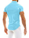 MODUS VIVENDI Viral Vinyl Shirt With Press Stud Buttons Shirts Light Blue 08041 - SexyMenUnderwear.com