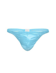 MODUS VIVENDI Viral Vinyl Thongs With Roomy Pouch Shiny Light Blue 08016 - SexyMenUnderwear.com