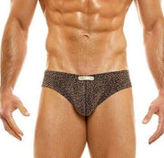 Modus Vivendi Wide Brief King Cheetah Jaquard Knitted Briefs Rose Go1d 13112 26 - SexyMenUnderwear.com