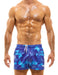 Modus Vivendi Woven Swim Shorts Full-Lining Chino Pockets Camo Blue GS2132 77 - SexyMenUnderwear.com