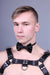MR. RIEGILLIO PVC Bow Tie Shiny Black 2 - SexyMenUnderwear.com