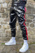MR. RIEGILLIO PVC Tracksuit Jacket hoodies Drawstring Glossy Black & Red Stripes - SexyMenUnderwear.com
