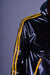 MR. RIEGILLIO PVC Tracksuit Jacket hoodies Glossy Shiny Black & Yellow Stripes - SexyMenUnderwear.com
