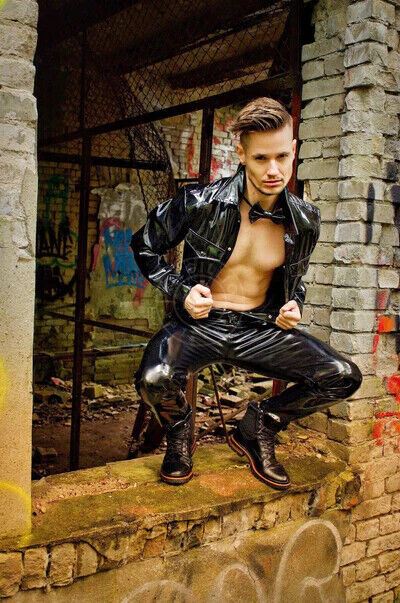 MR. RIEGILLIO Shiny PVC Pants Fetish Gear Classic Jeans-Cut 3 - SexyMenUnderwear.com