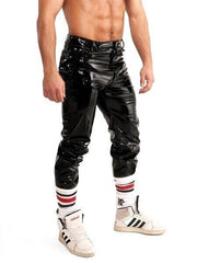 MR. RIEGILLIO Shiny PVC Pants Fetish Gear Classic Jeans-Cut 3 - SexyMenUnderwear.com