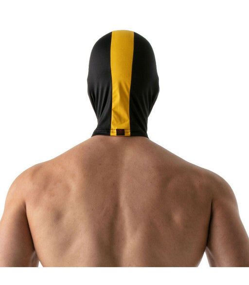 Naughty Open Mouth Lycra Hood TOF PARIS Cagoule Stretchy Yellow 65 - SexyMenUnderwear.com