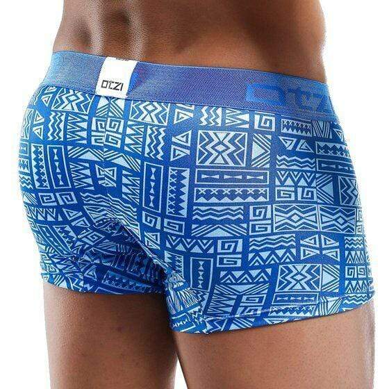 Otzi Boxer Trunk Aztec Print Fashion Underwear Blue OTG019 MX2 - SexyMenUnderwear.com
