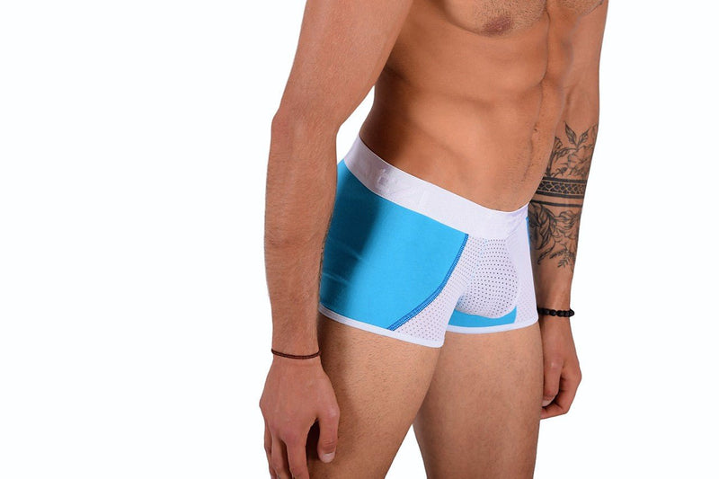 Otzi Boxer Trunk Turquoise/White OTG020 MX2 - SexyMenUnderwear.com