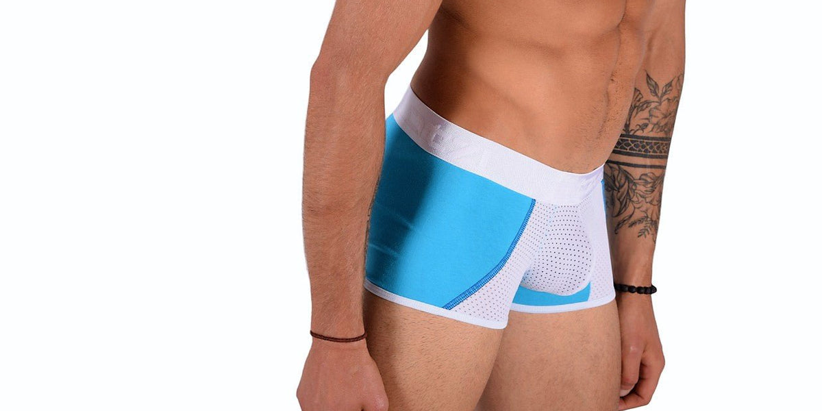 Euro Male Spandex Pouch Butt Contour Brief Underwear - Turquoise -Closeout