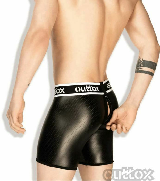 Outtox By Maskulo Boxer Shorts Zippered Rear Cycling Short SH141-90 OT1 - SexyMenUnderwear.com