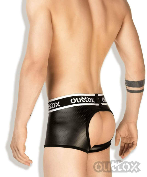 Outtox By Maskulo -Boxer W/Open Back Rear White TR140-90 7 - SexyMenUnderwear.com