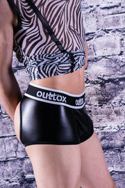 Outtox By Maskulo -Boxer W/Open Back Rear White TR140-90 7 - SexyMenUnderwear.com