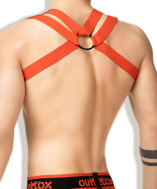 Outtox By Maskulo Harness Bulldog Strap Stretchable Bands Red HR140-10 5 - SexyMenUnderwear.com