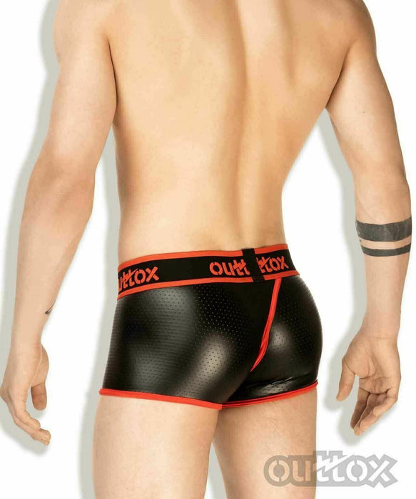 Outtox By Maskulo Open Rear Boxer Trunk Wrapped Fetish Red TR141-10 4 - SexyMenUnderwear.com