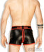 OUTTOX By Maskulo Short Full-Zipper Shorts Leather Look Red SH140-10 3 - SexyMenUnderwear.com