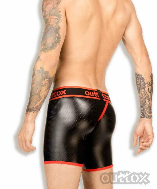 Outtox By Maskulo Short Wrapped Rear Cycling Fetish Shorts Red SH143-10 9 - SexyMenUnderwear.com